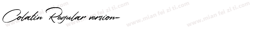 Colatin Regular version字体转换